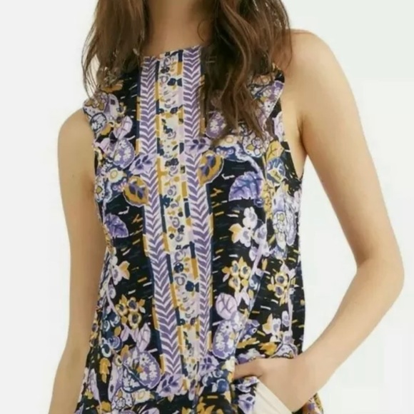 NWT Free People Summer In Tulum Dark Combo Tunic - Picture 2 of 10